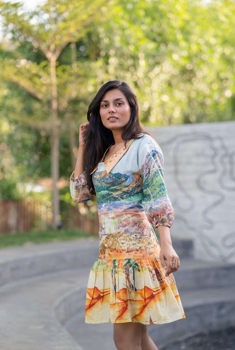 Desert Cotton Mini Dress