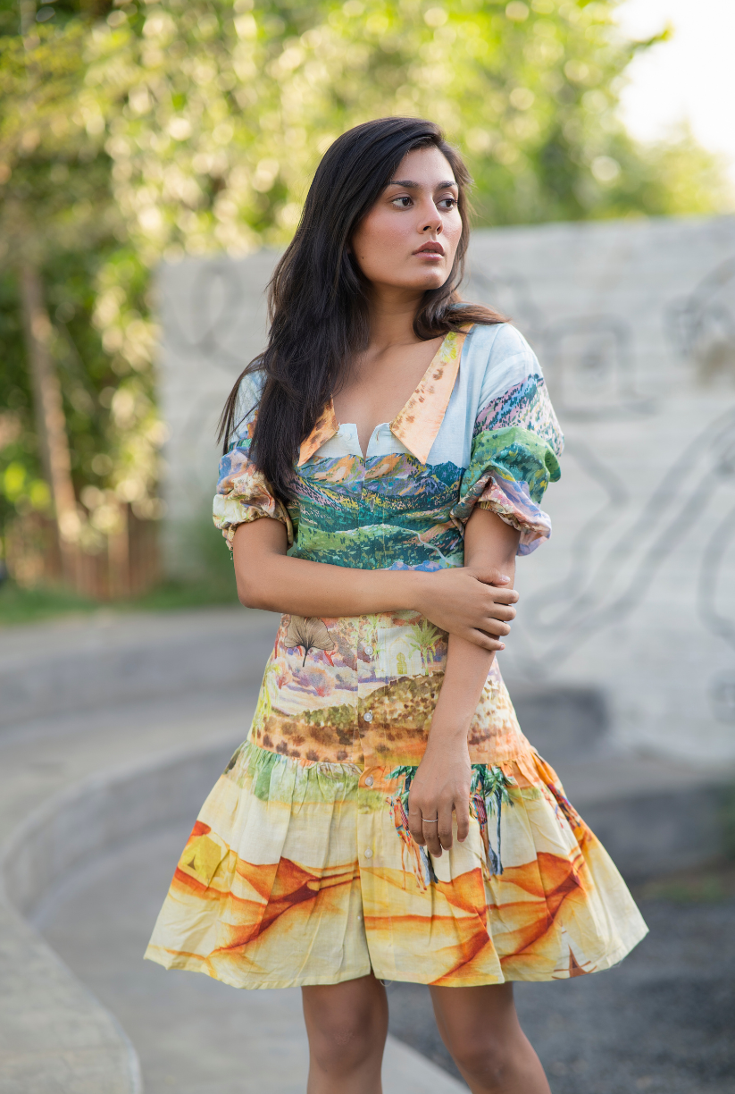 Desert Cotton Mini Dress