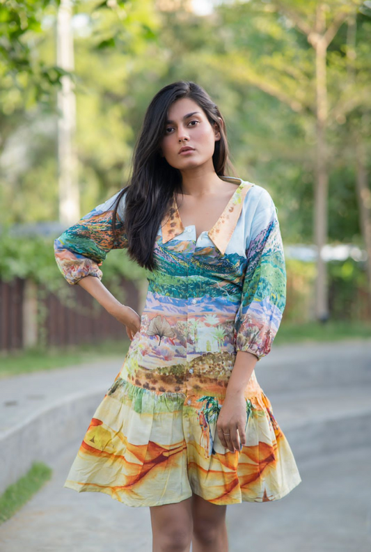 Desert Cotton Mini Dress