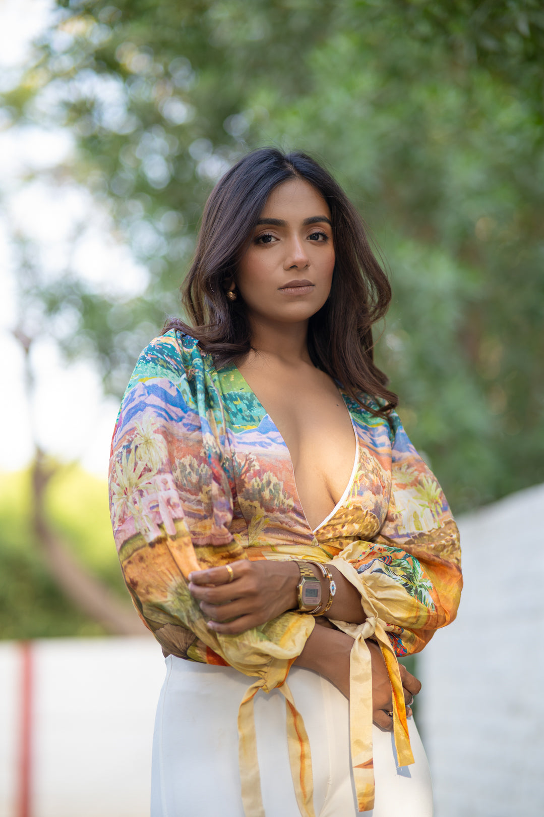 DESERT Plunge Wrap-around Top