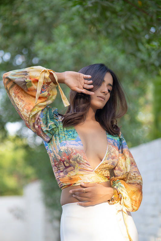 DESERT Plunge Wrap-around Top