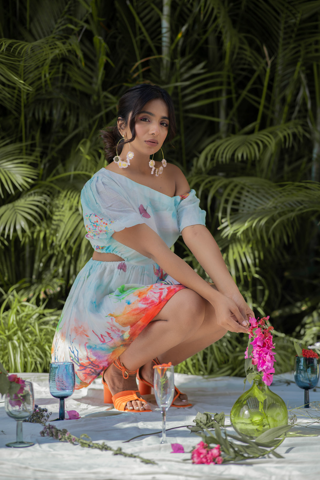 Thaani Breeze Asymmetrical Mini Dress