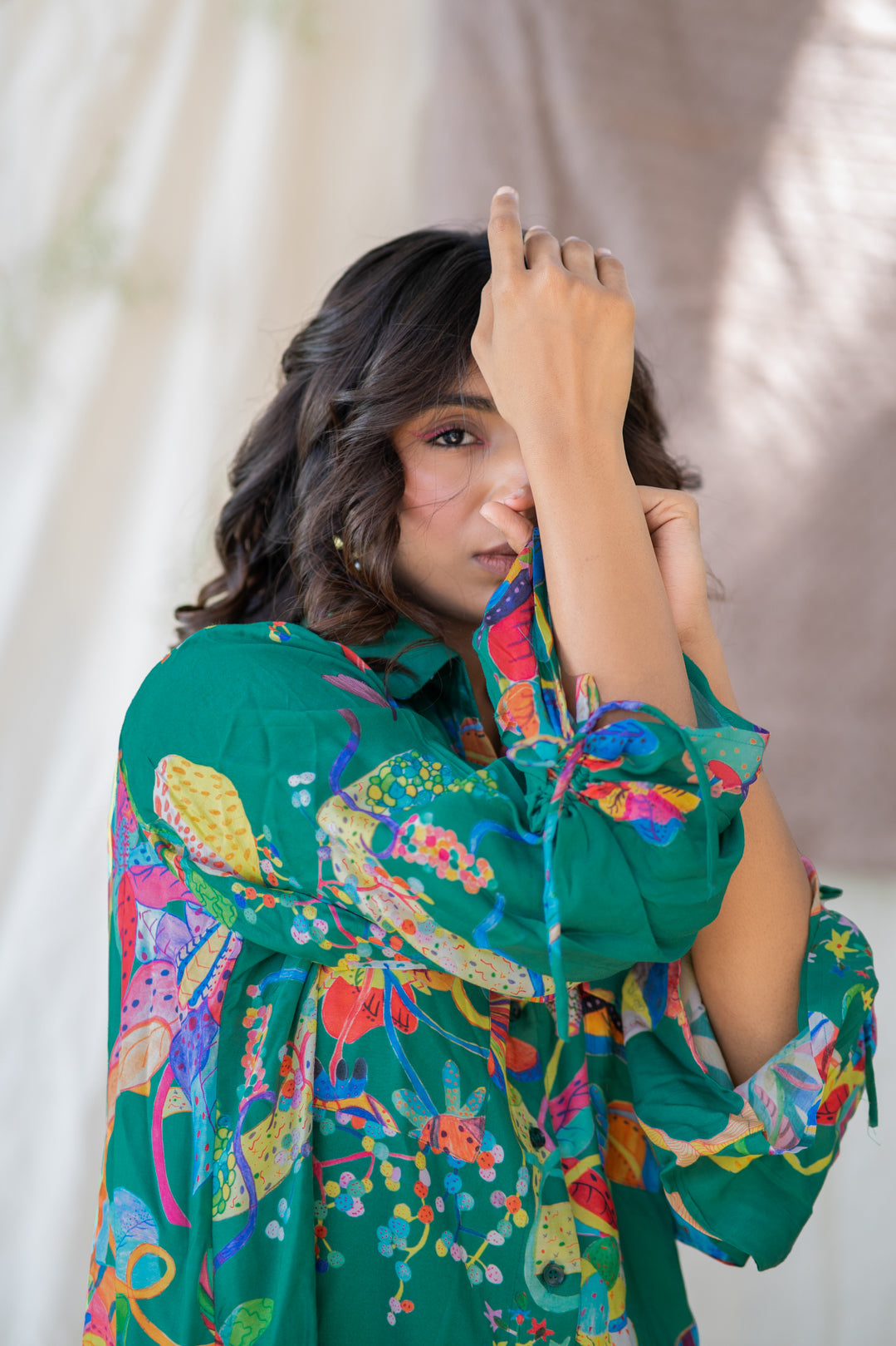 LEAFAGE SHIRT DRESS