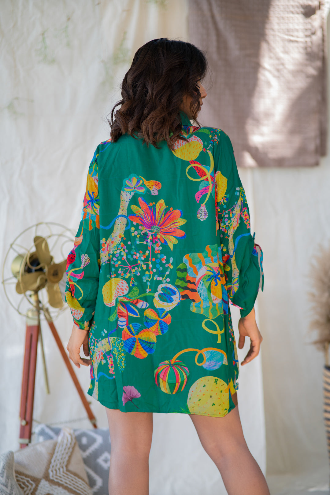 LEAFAGE SHIRT DRESS