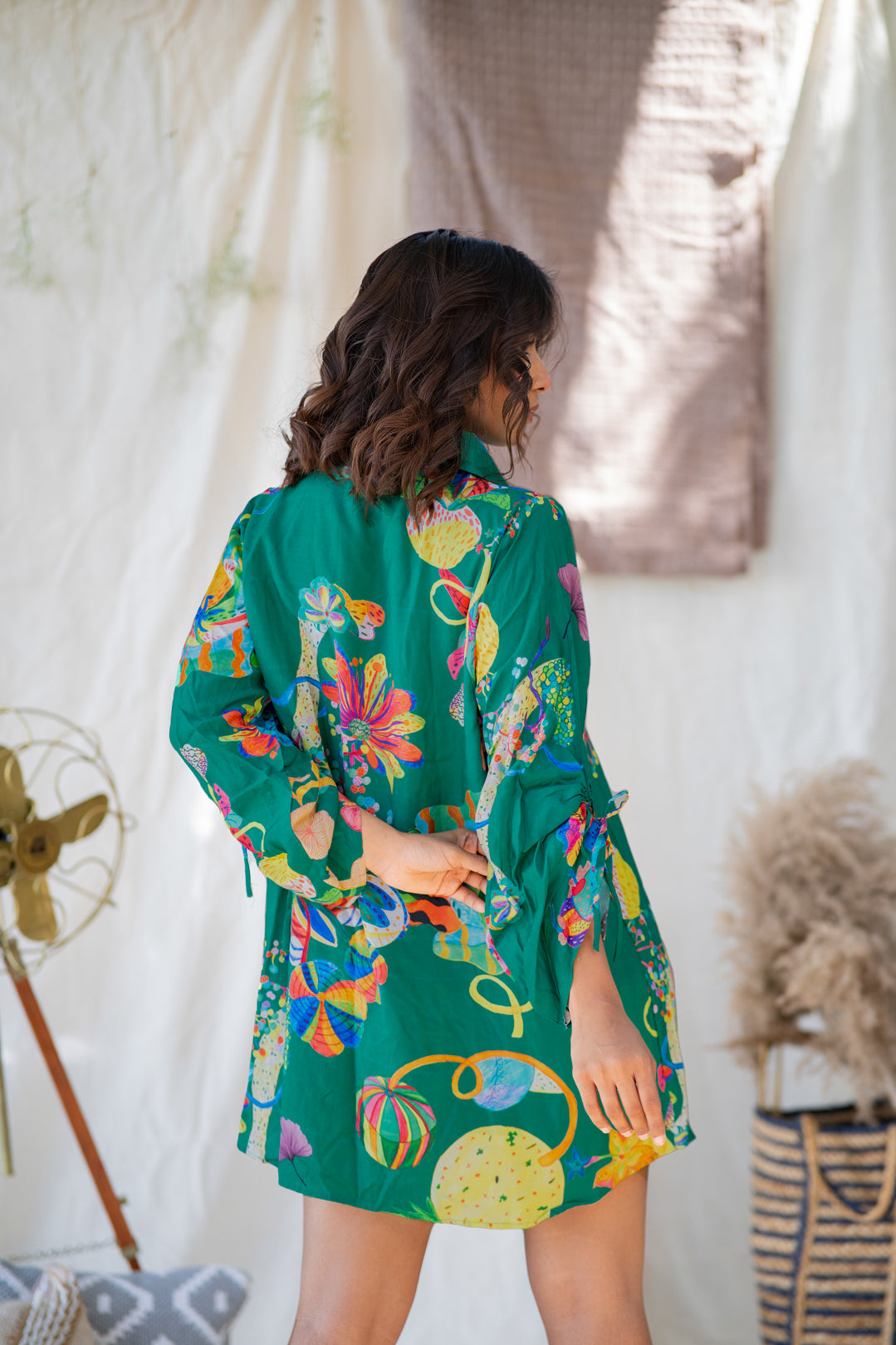 LEAFAGE SHIRT DRESS
