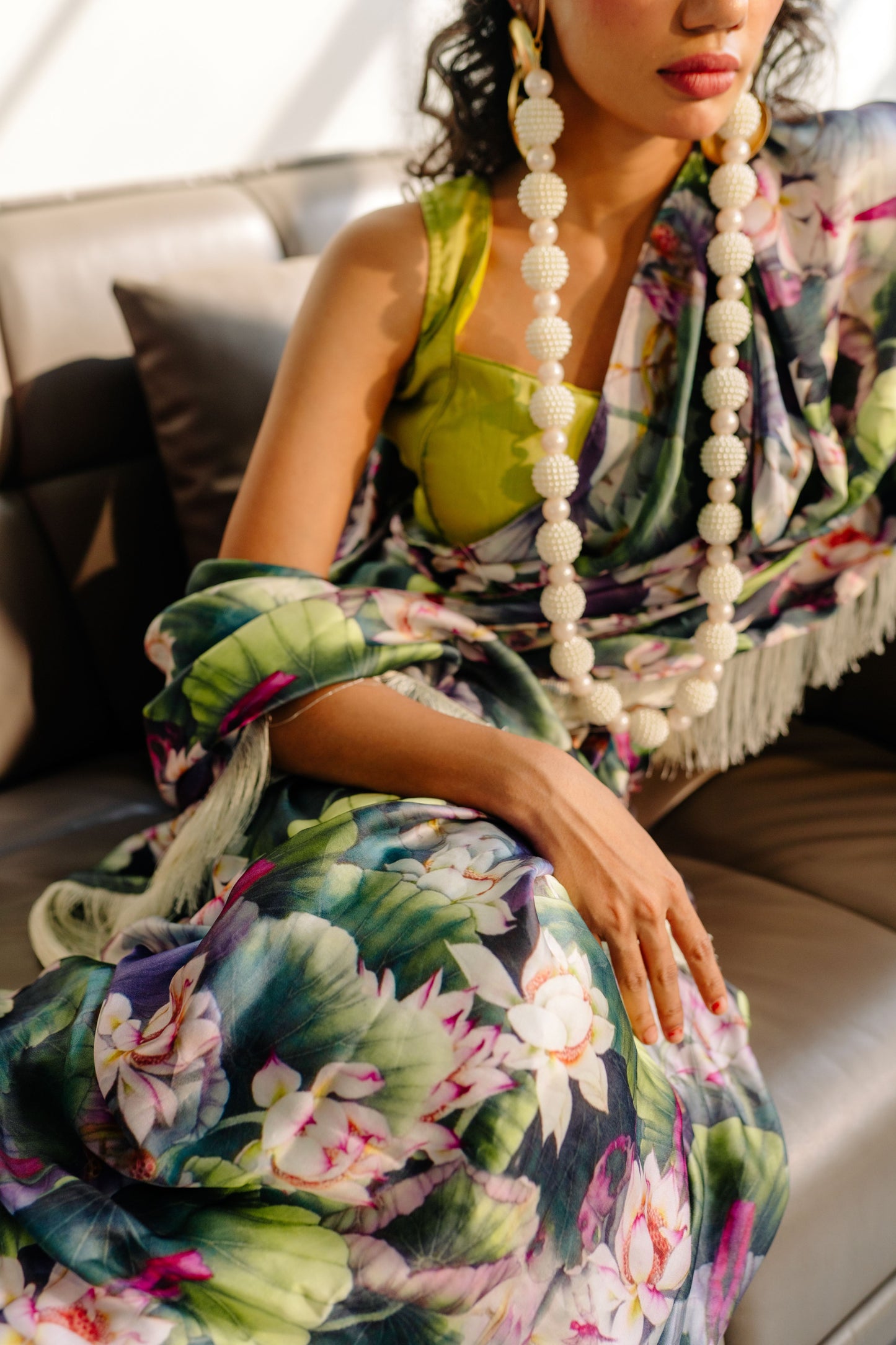 Lotus Symphony - Modal Silk Elegance Saree