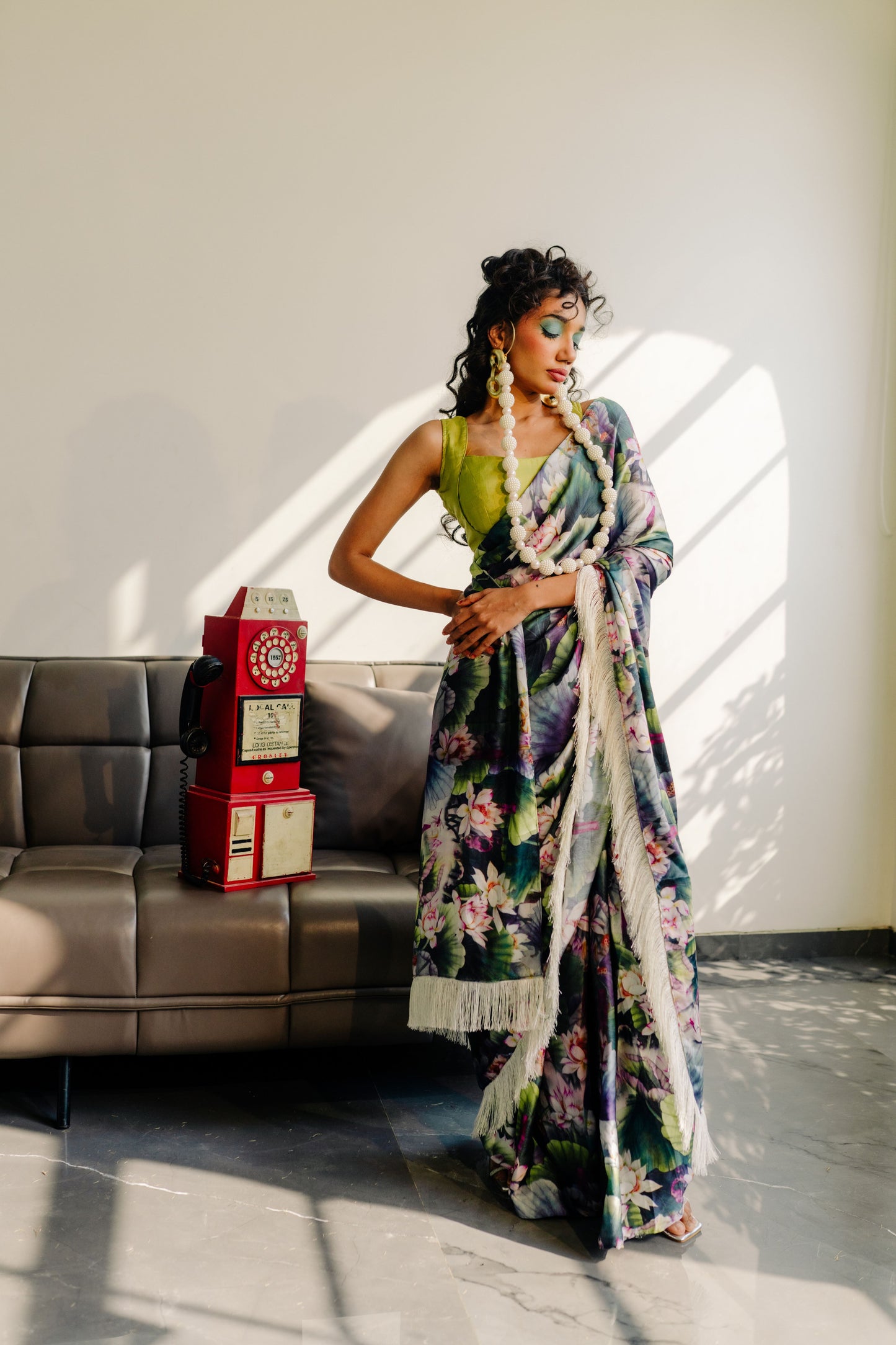 Lotus Symphony - Modal Silk Elegance Saree