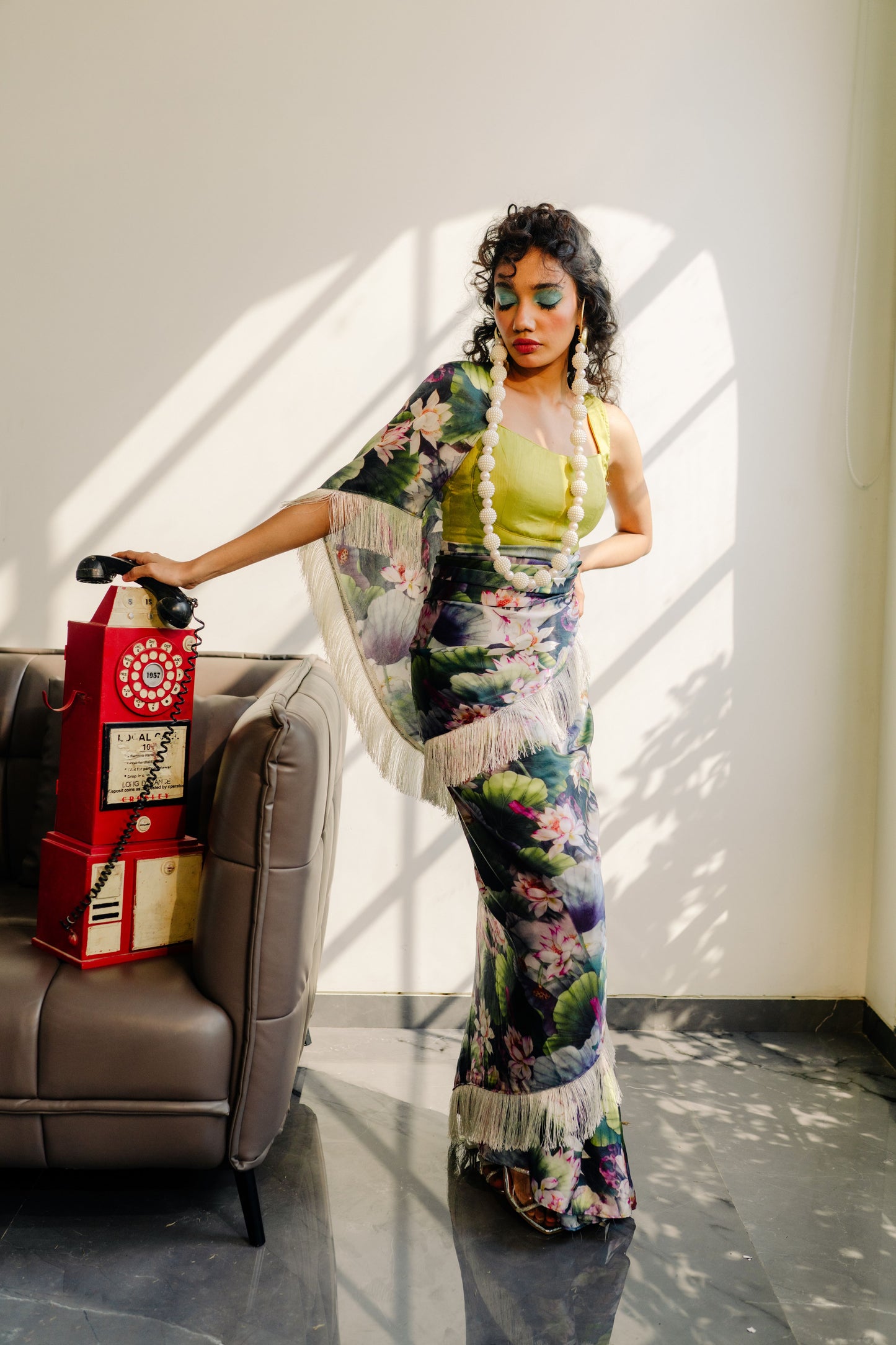 Lotus Symphony - Modal Silk Elegance Saree