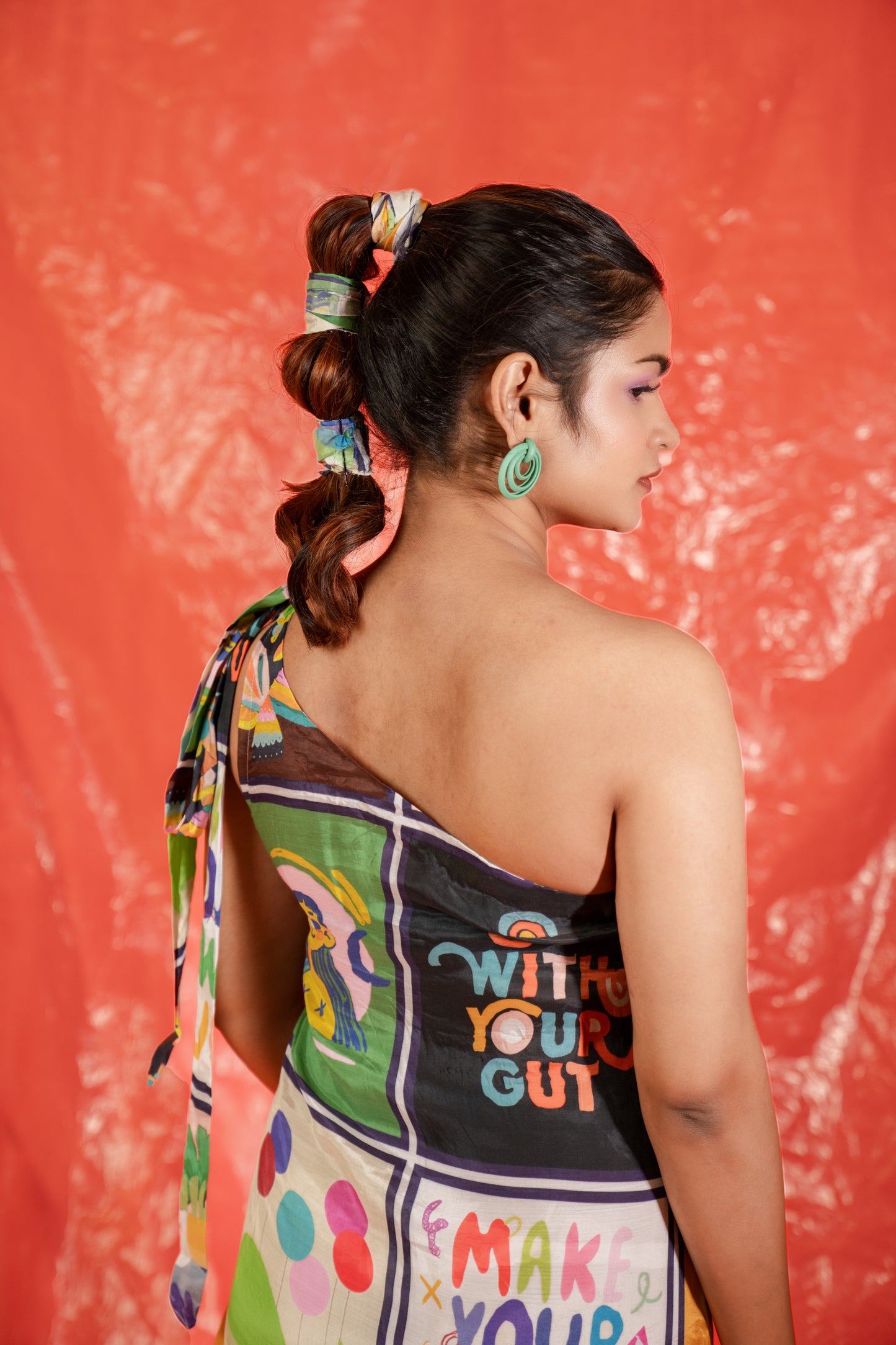 MAKE YOUR OWN LUCK ONE SHOULDER DRESS