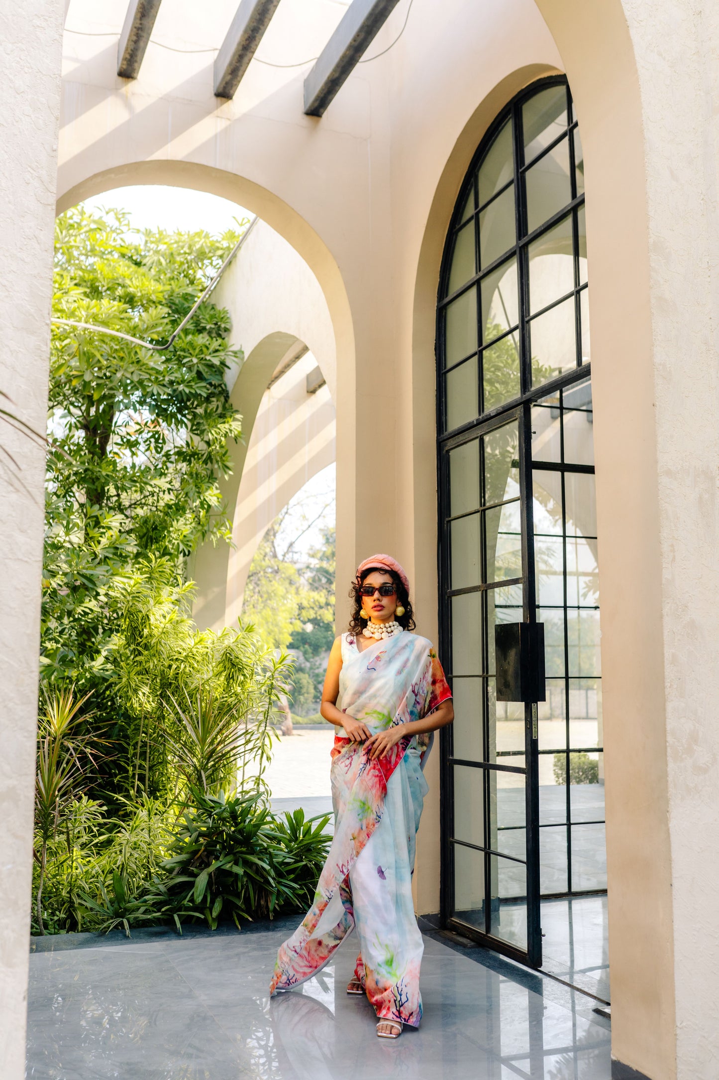 Ethereal Brushstrokes - Glass Organza Edition Saree